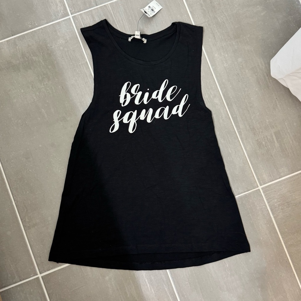 Express Black 'Bride Squad' Tank - Picture 2 of 4